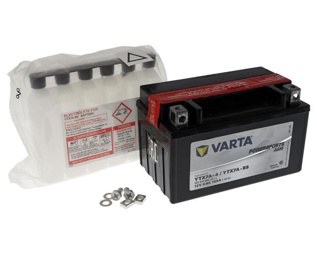 Batterie 12V 6Ah VARTA Powersports Agm YTX7A-BS   YTX7A-4