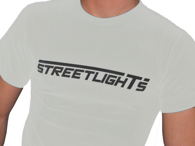 T-Shirt Streetlights (Men, Weiss)